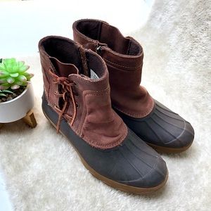 Sperry | Saltwater Wedge Spray Waterproof Boot 8